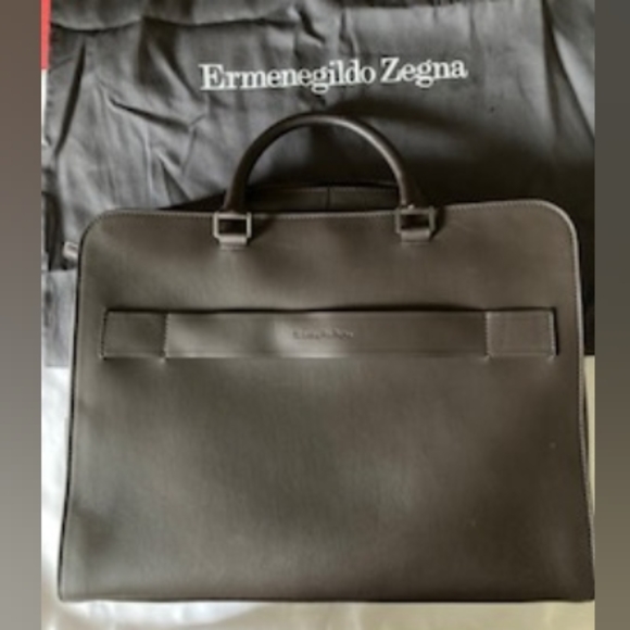 Ermenegildo Zegna,business bag, brown